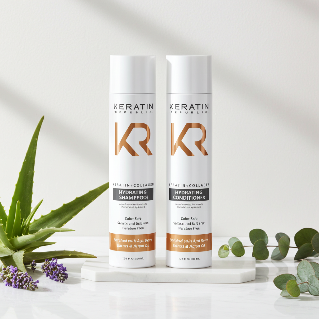 Keratin & Collagen Hydrating Shampoo & Conditioner 10.1 oz DUO